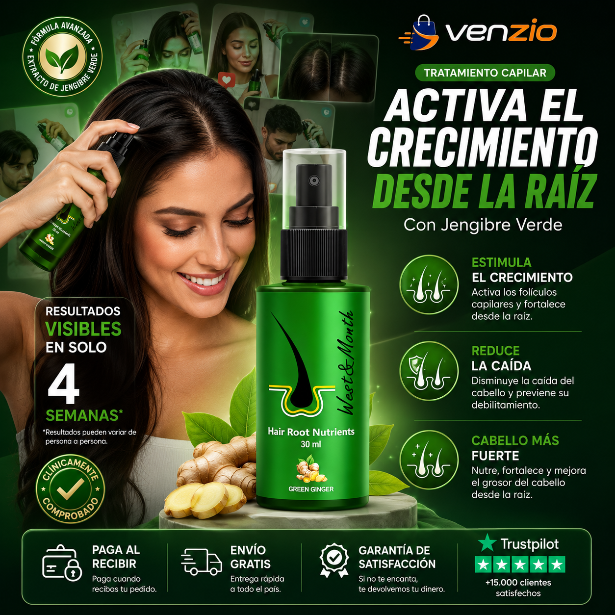 Spray de Crecimiento del Cabello