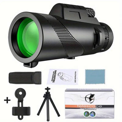 🔭 Telescopio Monocular 16x52 con Soporte para Móvil