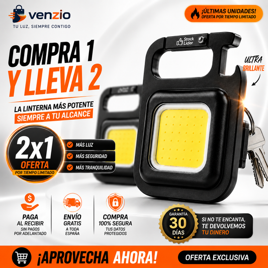 🔑 ¡Ilumina cualquier momento con este llavero LED! – Llévate 2 por el precio de 1