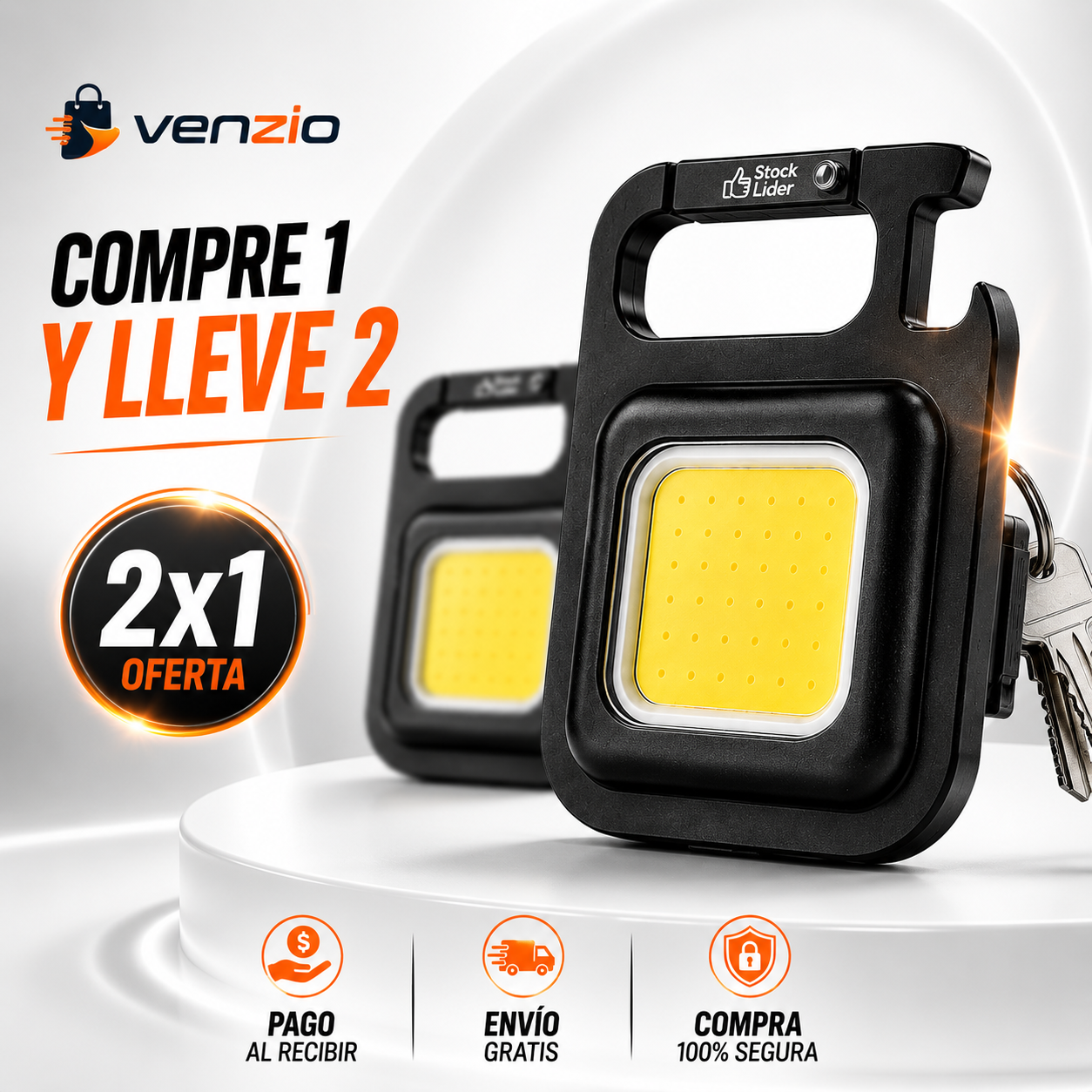 🔑 ¡Ilumina cualquier momento con este llavero LED! – Llévate 2 por el precio de 1