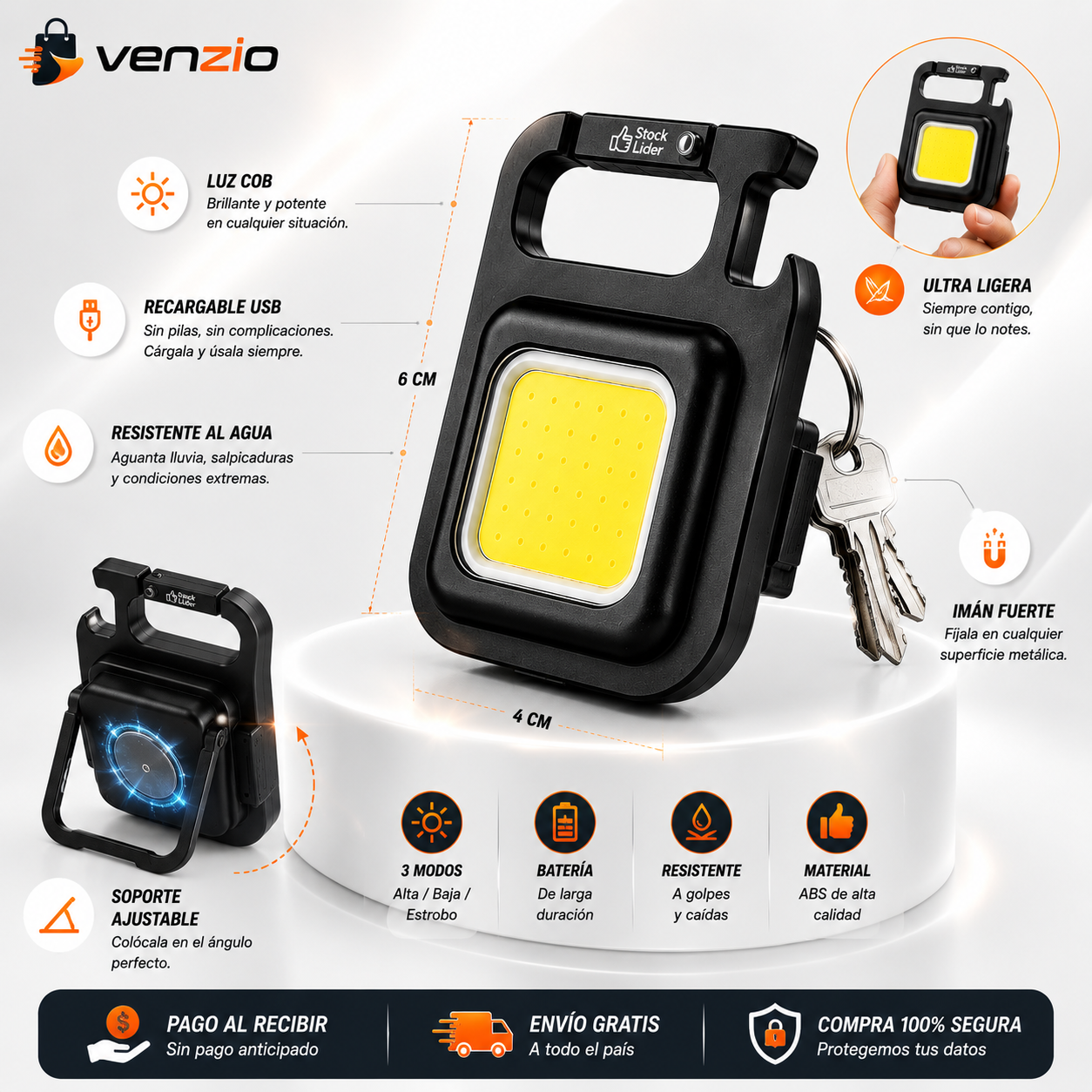 🔑 ¡Ilumina cualquier momento con este llavero LED! – Llévate 2 por el precio de 1
