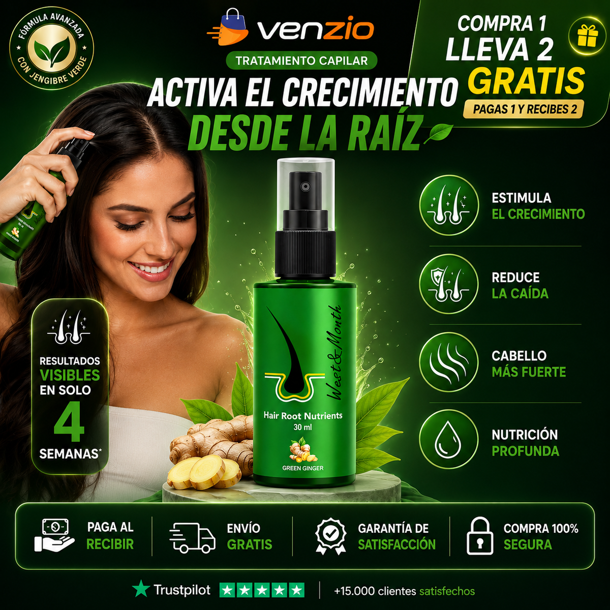 🌱 CABELLO MÁS FUERTE, DENSO Y CON VIDA — SPRAY DE CRECIMIENTO CAPILAR